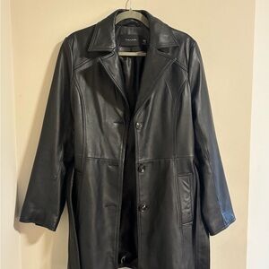 Tahari Black Leather Jacket